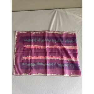 Vintage Vera Neuman Silke Hand Rolled‎ Scarf, Abstract, Pink, Purple